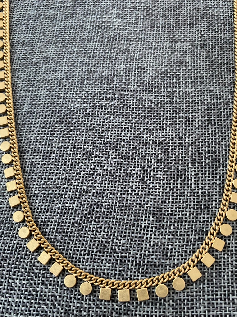 Madewell Gold-Tone Geometric Charm Chain Necklace